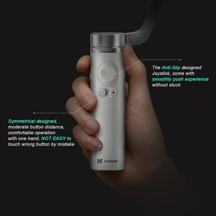 FUNSNAP Capture �� Aluminum Alloy Arm 3-Axis Handheld Phone Gimbal, Basic Version(Grey)