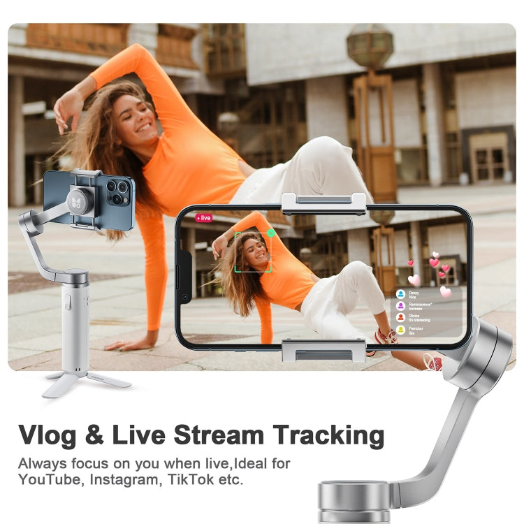 FUNSNAP Capture �� Aluminum Alloy Arm 3-Axis Handheld Phone Gimbal, Basic Version(Grey)
