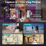 FUNSNAP Capture �� Aluminum Alloy Arm 3-Axis Handheld Phone Gimbal, Combo Version(Grey)