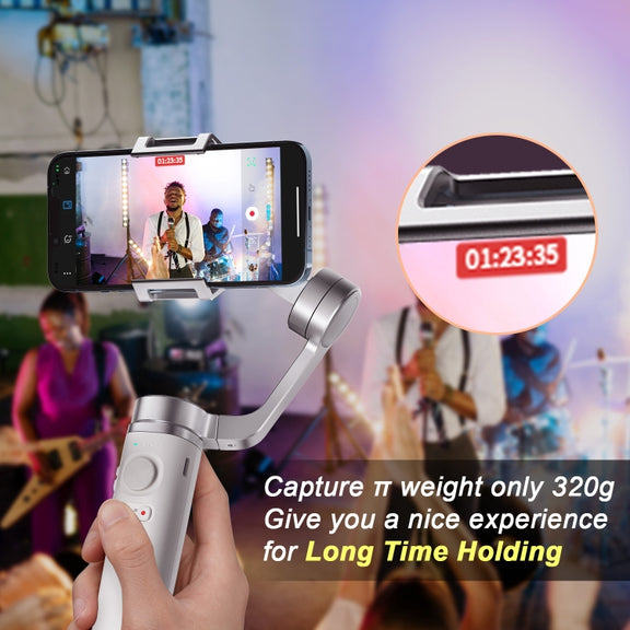 FUNSNAP Capture �� Aluminum Alloy Arm 3-Axis Handheld Phone Gimbal, Combo Version(Grey)