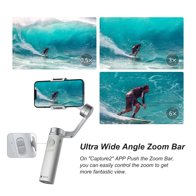 FUNSNAP Capture �� Aluminum Alloy Arm 3-Axis Handheld Phone Gimbal, Combo Version(Grey)