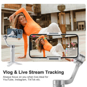 FUNSNAP Capture �� Aluminum Alloy Arm 3-Axis Handheld Phone Gimbal, Combo Version(Grey)