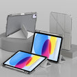 For iPad 2025 / 2022 mutural Y-Shape Deformation Leather Tablet Case(Grey) - free shipping - PMc TechLife - Order now!