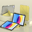 For iPad 2025 / 2022 mutural Y-Shape Deformation Leather Tablet Case(Yellow) - free shipping - PMc TechLife - Order now!
