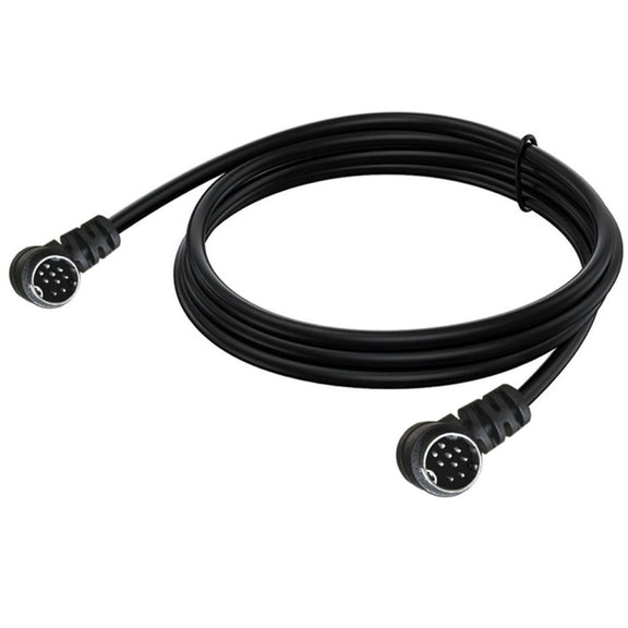 Double Curved mini DIN 9 Pin TV Audio Adapter Cable, Length:3m(Black)