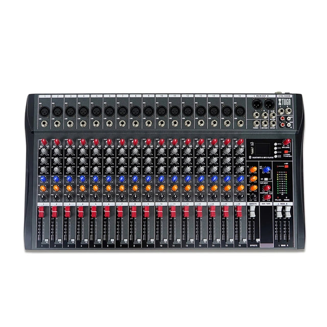 XTUGA CT160X 16-Channels Audio Mixer DJ Mixing Console with 48V Power Supply(AU Plug)