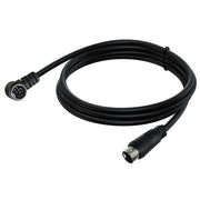 Single Curved mini DIN 9 Pin TV Audio Adapter Cable, Length:3m(Black)