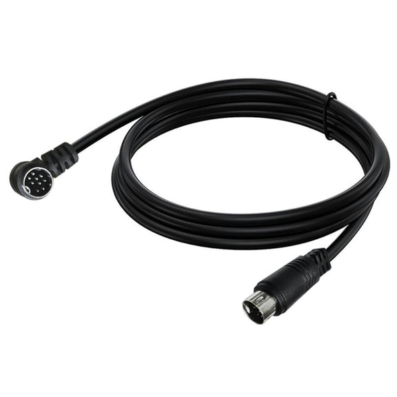 Single Curved mini DIN 9 Pin TV Audio Adapter Cable, Length:3m(Black)