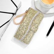 For Samsung Galaxy S25 Ultra 5G Glitter Powder Filp Leather Phone Case(Gold)