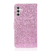 For Samsung Galaxy S25 5G Glitter Powder Filp Leather Phone Case(Pink)