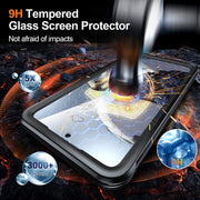 For Samsung Galaxy S25 5G RedPepper Tempered Glass MagSafe Phone Case(Black)