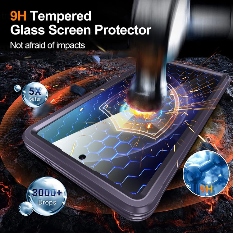 For Samsung Galaxy S25 Ultra 5G Tempered Glass MagSafe Phone Case(Purple)