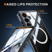 For Samsung Galaxy S25 5G RedPepper Tempered Glass MagSafe Phone Case(Black)