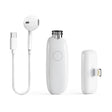 FUNSNAP M3 Digital Audio Wireless Microphone Mic Tok with Monitoring Earphones, Version:8 Pin(White) - Microphone by FUNSNAP | Online Shopping South Africa | PMC TechLife | Buy Now Pay Later Mobicred