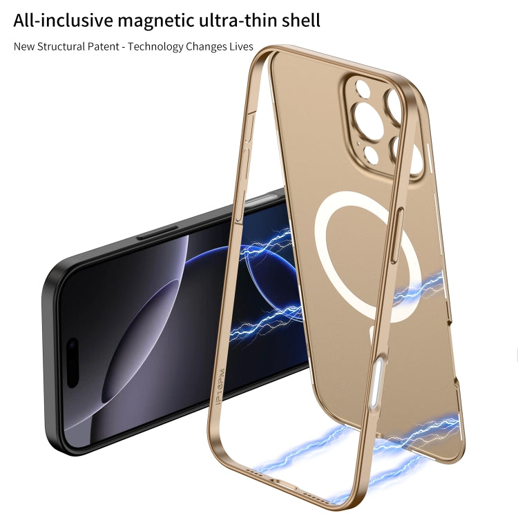 For iPhone 16 Pro GKK MagSafe Full Coverage Phone Case(Mountain Gray)