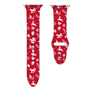 For Apple Watch 46mm / 49mm / 45mm / 44mm Christmas Pattern Silicone Watch Band(Auspicious Christmas)