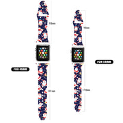 For Apple Watch 46mm / 49mm / 45mm / 44mm Christmas Pattern Silicone Watch Band(Christmas Snowman)