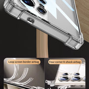 For Samsung Galaxy S25 Ultra 5G GKK Airbag Shockproof Full Coverage Phone Case(Transparent Green)