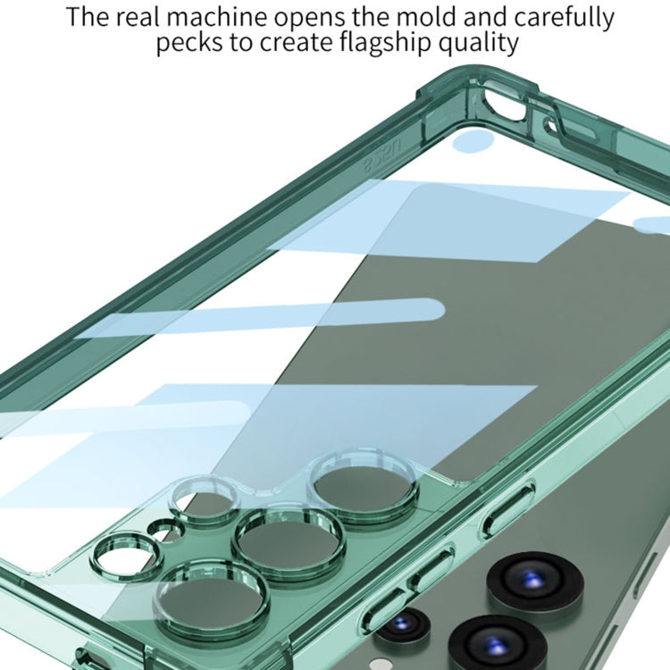 For Samsung Galaxy S25 Ultra 5G GKK Airbag Shockproof Full Coverage Phone Case(Transparent Green)