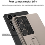 For Samsung Galaxy S25 Ultra 5G GKK Ultra-thin Shockproof Phone Case with Holder / Pen(Black)