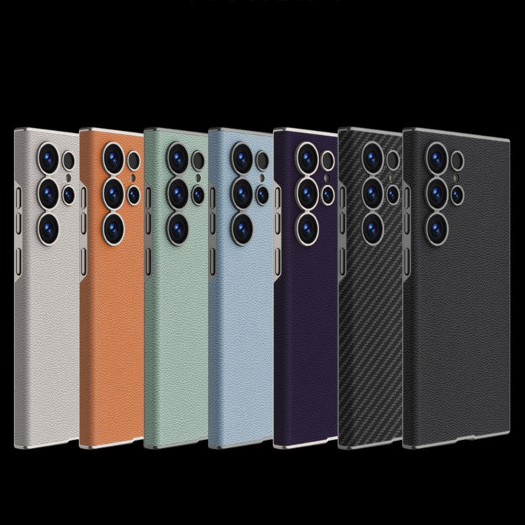 For Samsung Galaxy S25 Ultra 5G GKK Skin-feeling Leather Curved Phone Case(Titanium Gray)