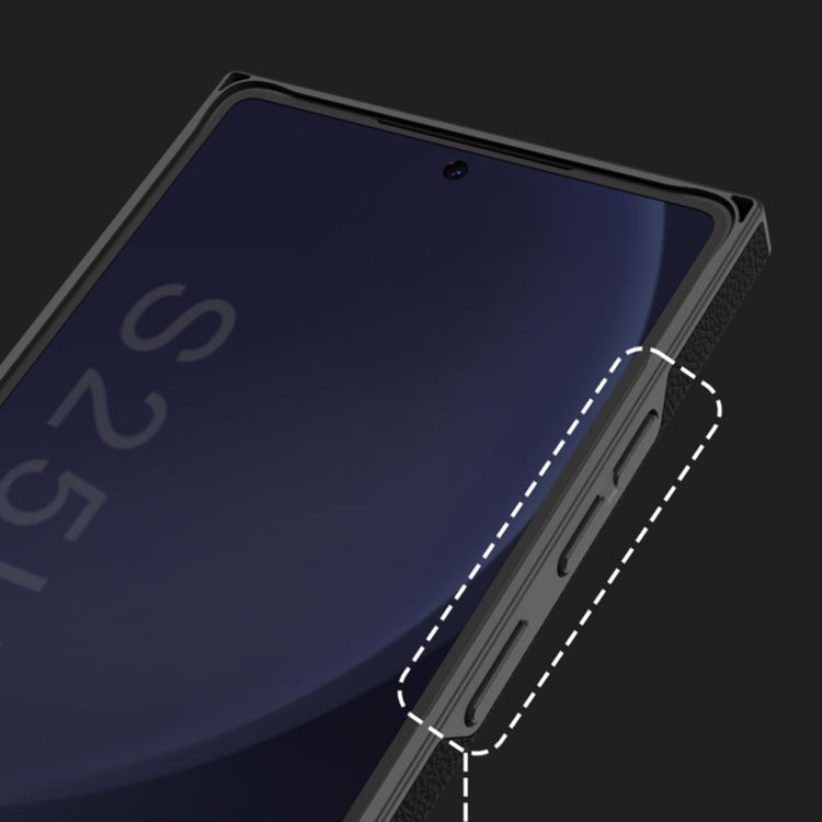 For Samsung Galaxy S25 Ultra 5G GKK Skin-feeling Leather Curved Phone Case(Carbon Fiber)