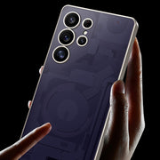For Samsung Galaxy S25 Ultra 5G GKK AG Craft Skin Feel Circuit Diagram Edition Full Coverage Phone Case(Black)