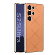 For Samsung Galaxy S25 Ultra 5G GKK Asterism Metal Paint Skin Feel Leather Full Coverage Phone Case(Orange)