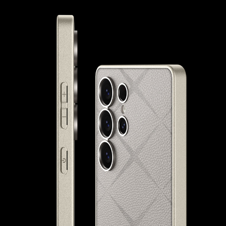 For Samsung Galaxy S25 Ultra 5G GKK Asterism Metal Paint Skin Feel Leather Full Coverage Phone Case(Orange)