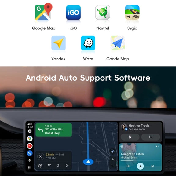 P40 CarPlay and Android Auto Car Connectivity Box Wireless Adapter(Black)