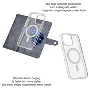 For iPhone 16 Pro Max ViLi GVS-C Series MagSafe Magnetic RFID Leather Flip Phone Case(Grey)