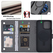 For iPhone 16 ViLi GBS Series MagSafe Magnetic RFID Leather Flip Phone Case(Black)