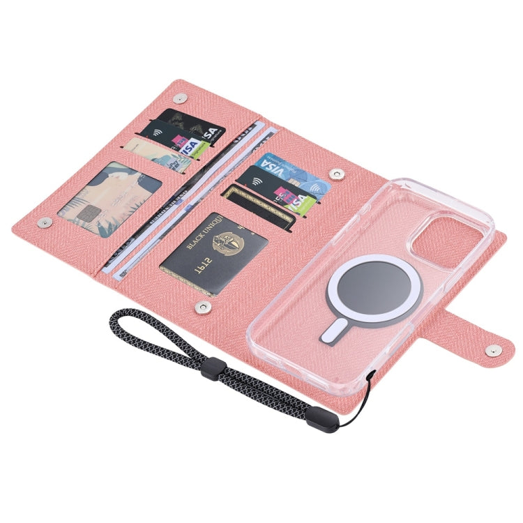 For iPhone 16 Plus ViLi GBS-C Series MagSafe Magnetic RFID Leather Flip Phone Case(Pink)