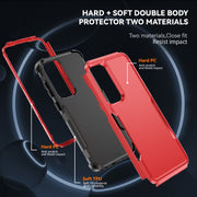 For Samsung Galaxy S25 5G TPU + PC Shockproof Protective Phone Case(Red + Black)