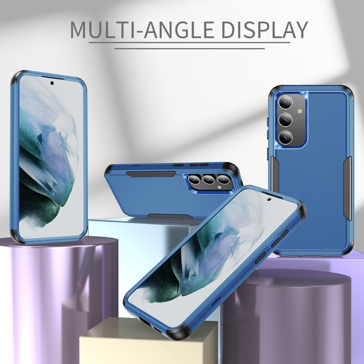 For Samsung Galaxy S25 5G TPU + PC Shockproof Protective Phone Case(Royal Blue + Black)