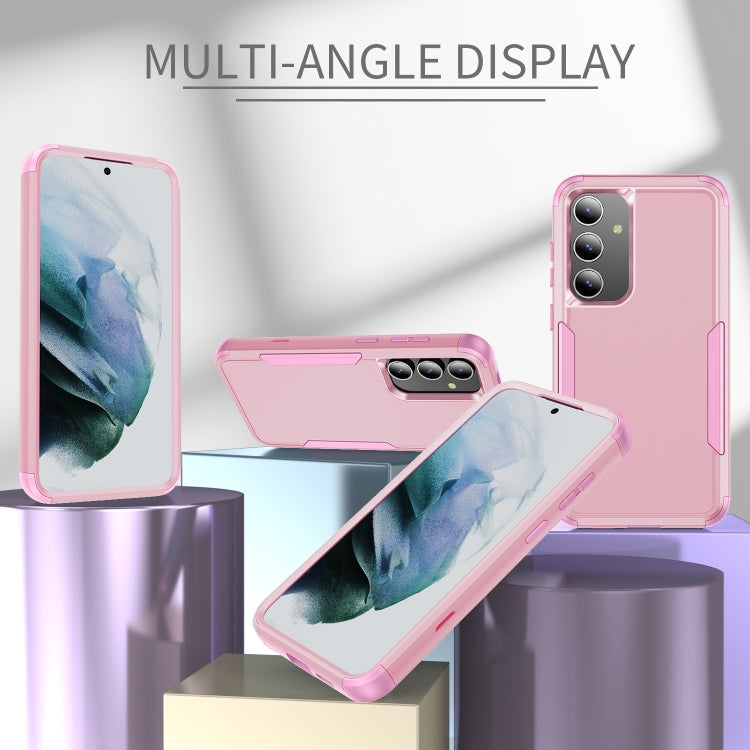 For Samsung Galaxy S25+ 5G TPU + PC Shockproof Protective Phone Case(Pink)