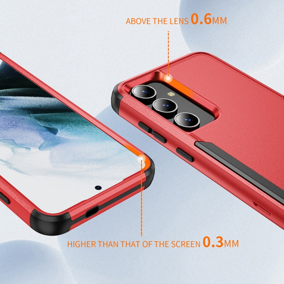 For Samsung Galaxy S25+ 5G TPU + PC Shockproof Protective Phone Case(Red + Black)