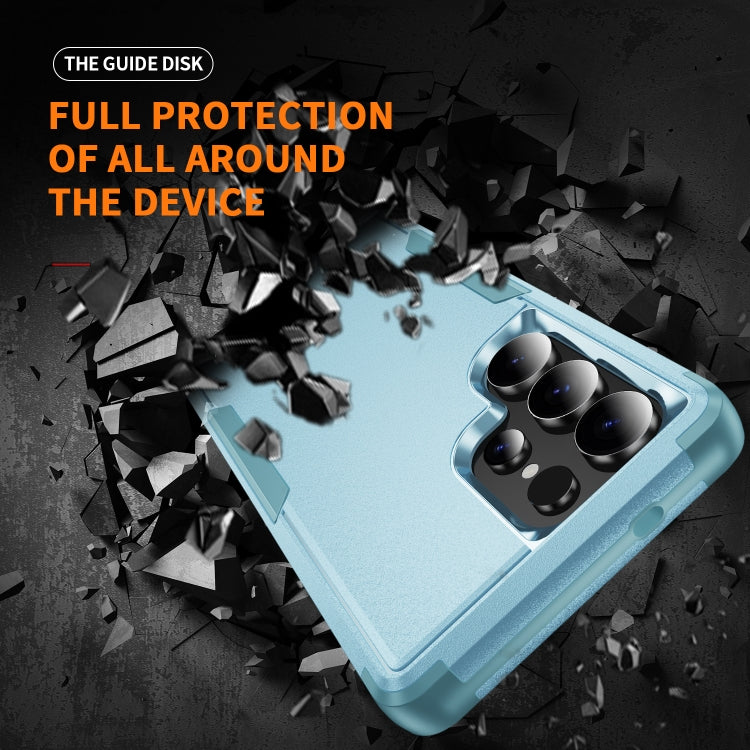 For Samsung Galaxy S25 Ultra 5G TPU + PC Shockproof Protective Phone Case(Grey Green)