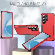 For Samsung Galaxy S25 Ultra 5G TPU + PC Shockproof Protective Phone Case(Red + Black)