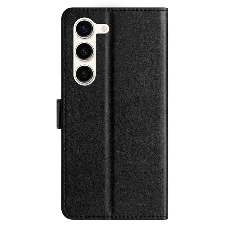 For Samsung Galaxy S25+ 5G Silk Texture Horizontal Flip Leather Phone Case(Black)