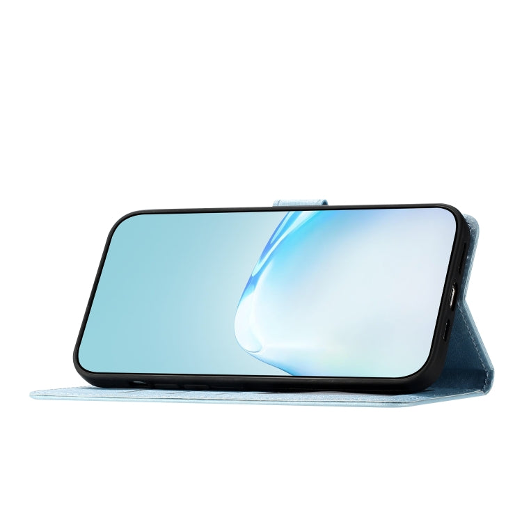 For Samsung Galaxy S25+ 5G Silk Texture Horizontal Flip Leather Phone Case(Light Blue)
