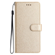 For Samsung Galaxy S25+ 5G Silk Texture Horizontal Flip Leather Phone Case(Gold)