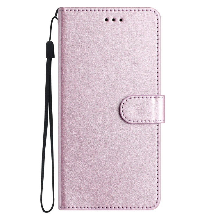 For Samsung Galaxy S25+ 5G Silk Texture Horizontal Flip Leather Phone Case(Rose Pink)