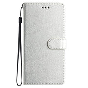 For Samsung Galaxy S25+ 5G Silk Texture Horizontal Flip Leather Phone Case(Silver)