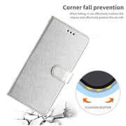 For Samsung Galaxy S25+ 5G Silk Texture Horizontal Flip Leather Phone Case(Silver)