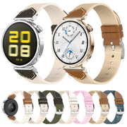 For Huawei Watch GT 5 41mm / GT 5 Pro 42mm Stitched Nylon Denim Watch Band(Pink)