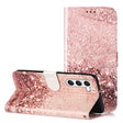 For Samsung Galaxy S25 5G Colored Drawing Marble Pattern Leather Phone Case(Rose Gold) - Galaxy S25 5G Cases by PMC Jewellery | Online Shopping South Africa | PMC Jewellery | Buy Now Pay Later Mobicred
