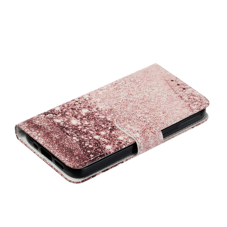 For Samsung Galaxy S25 5G Colored Drawing Marble Pattern Leather Phone Case(Rose Gold)