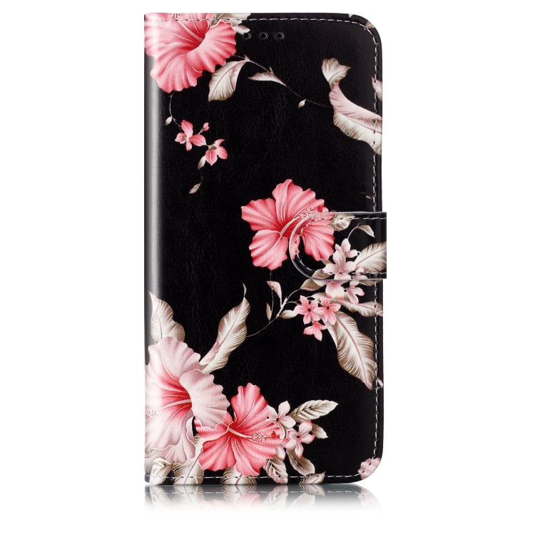 For Samsung Galaxy S25+ 5G Colored Drawing Marble Pattern Leather Phone Case(Azalea)