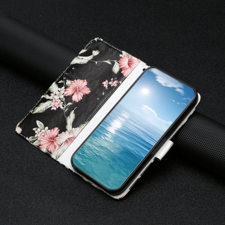 For Samsung Galaxy S25+ 5G Colored Drawing Marble Pattern Leather Phone Case(Azalea)